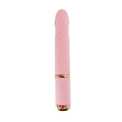 10-Speed Pink Rechargeable Silicone Vibrator with Thrusting & App Control