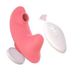 9-Speed Pink Waterproof Rechargeable App & Remote Control Silicone Wearable Panty Vibrator