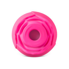 10-Function Magenta & White Silicone Rechargeable Clitoral Sucking Rose Sex Toy