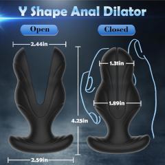 8-Speed Electroshock & Vibrating Rechargeable Black Silicone Vibrating Butt Plug with Remote Control Vibrators