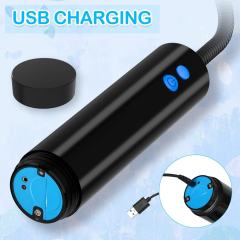 3-Speed Black Rechargeable Suction Pump with 5 Different Size Cups and Plug-In Charging