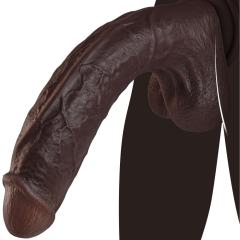 10.84" Deep Brown Silicone Dildo with Strong Suction Cup