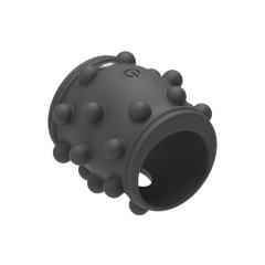 10-Speed Black Rechargeable Silicone Vibrating Cock Ring with USB Magnetic Charging