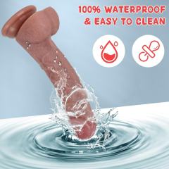 8.08" Deep Flesh Silicone Dildo with Strong Suction Cup