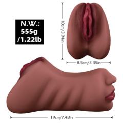 1.22LB Brown TPE Realistic Masturbator with Nose and Mouth