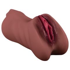 0.63KG Brown TPE Realistic Masturbator with Nose and Mouth