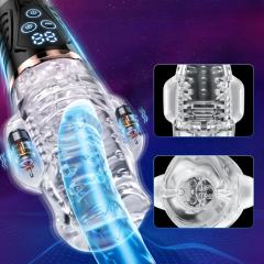 9-Mode Rechargeable Automatic Sucking & Vibrating Male Masturbator with LED Display