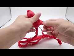 10-Speed Red Rose Shape Waterproof Rechargeable Remote Control Silicone Wearable Panty Vibrator