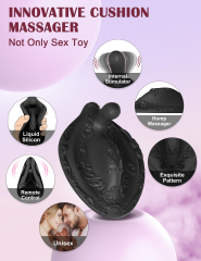 12 Modes Pink Silicone Vibrating Ride Prostate Massager with Remote Control