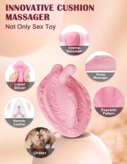 12 Modes Pink Silicone Vibrating Ride Prostate Massager with Remote Control