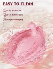 12 Modes Pink Silicone Vibrating Ride Prostate Massager with Remote Control