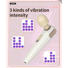 20-Speed Rechargeable Silicone Vibrator with 180° Rotating Head