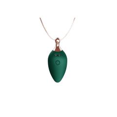 10-Speed Green Necklace-Shaped Silicone Rechargeable Vibrating Egg with Powerful Vibrating Function