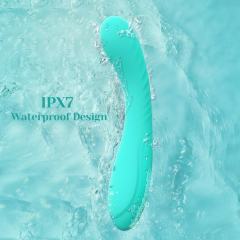 10-Speed Teal Rechargeable Waterproof Silicone Vibrating G-Spot Vibrator