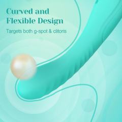 10-Speed Teal Rechargeable Waterproof Silicone Vibrating G-Spot Vibrator