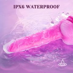 10-Speed Magenta Remote-Controlled Rechargeable Thrusting & Vibrating Silicone Dildo