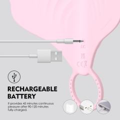 10-Speed Silicone Hands-Free Ride-On Vibrator in Pink with Clitoral Stimulator