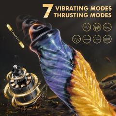 9.85'' Rechargeable Big Monster Silicone 7-Speed Thrusting & Vibrating Dildo with Remote Control