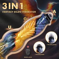 9.85'' Rechargeable Big Monster Silicone 7-Speed Thrusting & Vibrating Dildo with Remote Control