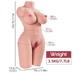7.7LB Life-Like Flesh-Colored TPE Sex Doll for Men