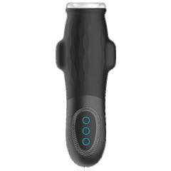 10-Speed Black Rechargeable Masturbator with Sucking & Vibrating Functions
