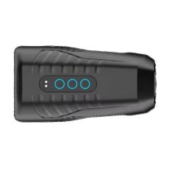 10-Speed Black Rechargeable Automatic Male Masturbator Toy with Visual Window Feature Space Capsule Design
