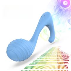 10 Modes Blue App Control Rechargeable Silicone Musical Note Vibrating Egg for Clitoral and G-Spot Stimulation