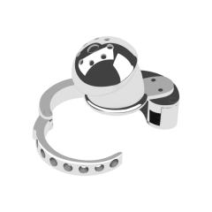Stainless Steel 304 & Zinc Alloy Chastity Lock ZC-063