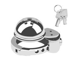 Stainless Steel 304 & Zinc Alloy Chastity Lock ZC-057