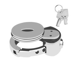 Stainless Steel 304 & Zinc Alloy Chastity Lock ZC-054
