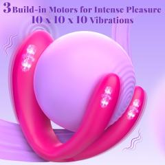 10 Modes Magenta App and Remote Control Rechargeable Silicone Vibrator for G-Spot and Clitoral Stimulation