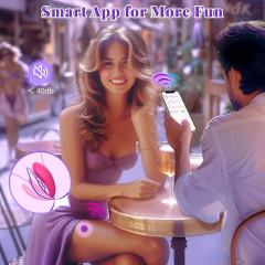 10 Modes Magenta App and Remote Control Rechargeable Silicone Vibrator for G-Spot and Clitoral Stimulation