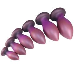 Purple Tapered Silicone Anal Plug - 10.5cm Insertable