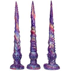 Extra - Long Dragon - Scaled Silicone Anal Plug and Monster Dildo