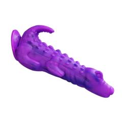 Crocodile Dildo Soft Silicone Realistic Anal Dildo Sex Toys with Suction Cap