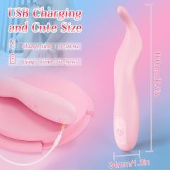 10-Mode Pink Rechargeable Waterproof Silicone Tongue Vibrator