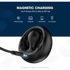10-Mode Rechargeable Waterproof Silicone Black Vibrating Cock Ring with Magnetic USB Charging