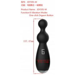 9-Speed Black Color Silicone Vibrator(4 Size)