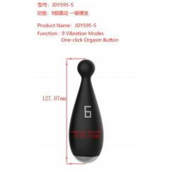 9-Speed Black Color Silicone Vibrator(4 Size)