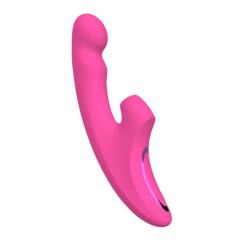 10-Mode Rechargeable Silicone G-Spot Vibrator with Heating - 7-Mode Thrusting,5-Mode Sucking