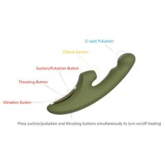 G-Spot 5-Mode Pulsing,10-Mode Vibration, 7-Mode Thrusting Vibrator with Sucking and Heating Function