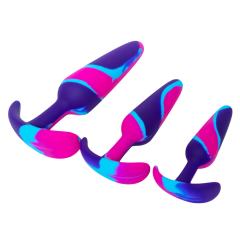 3 Sizes Rainbow Silicone Butt Plug Set for Beginners