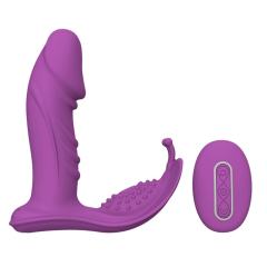 7-Speed Rechargeable Silicone Finger-like Motion & Vibrating Remote-Controlled Anal Vibrator Prostate Massager