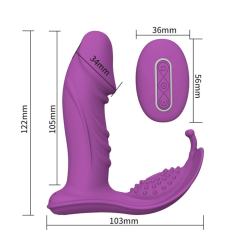 7-Speed Rechargeable Silicone Finger-like Motion & Vibrating Remote-Controlled Anal Vibrator Prostate Massager