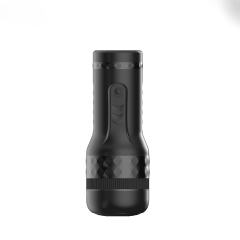 Vibrating Rechargeable Silicone Male Masturbator with Adjustable Channel Size