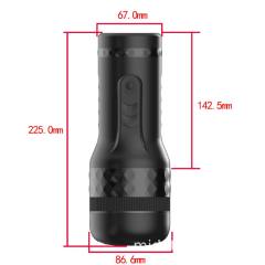 Vibrating Rechargeable Silicone Male Masturbator with Adjustable Channel Size