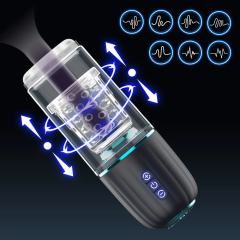 7-Speed Thrusting & Rotating Rechargeable Male Masturbator with Base
