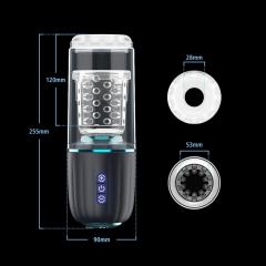 7-Speed Thrusting & Rotating Rechargeable Male Masturbator with Base