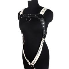 Adjustable PU Leather Chest Harness for Stage Performance