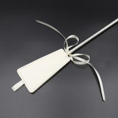 18.12'' White Spanking Paddle with Artificial Feather Tickler
